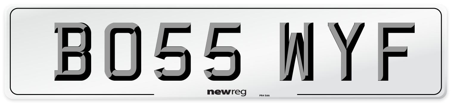 BO55 WYF Number Plate from New Reg